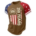 thumbnail image 4 of Kids 250 Anniversary Shirts 250 Year Flag T-shirt Boys and Girls Happy 250th Tee 4th of July Tops, 4 of 4