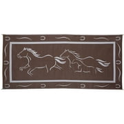 MING'S MARK INC. Ming's Mark GH8117 8' x 11' Galloping Horses Mat, Brown/White
