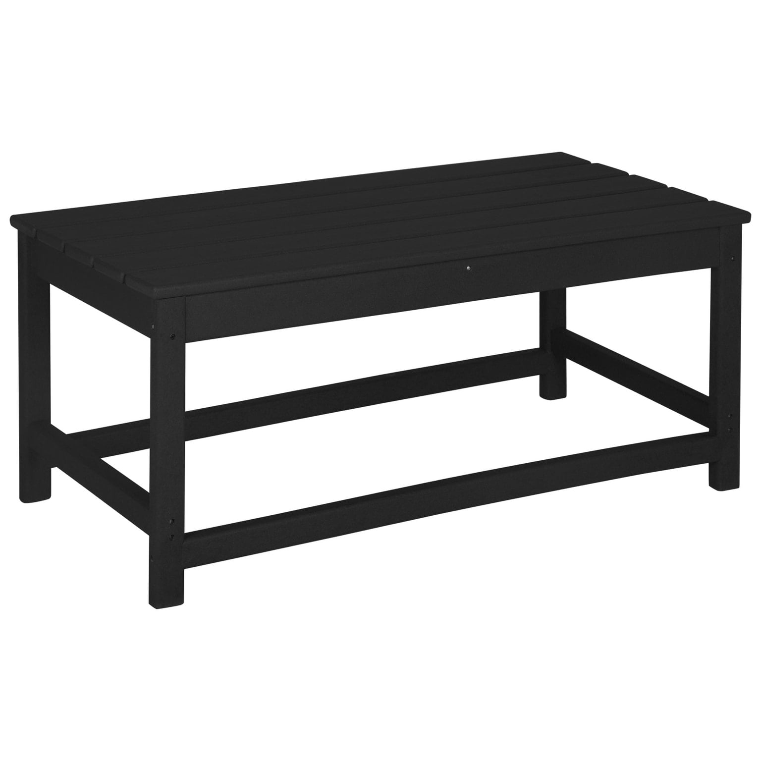 Polytrends  Laguna Hdpe All Weather Outdoor Patio Coffee And Side Tables (3-Piece Set) Black