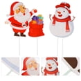 thumbnail image 3 of 2pcs Lovely Christmas Themed Lawn Signboard Hollowed-out Sign Christmas Prop, 3 of 10