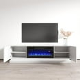 thumbnail image 5 of Shu BL-EF Fireplace TV Stand for TVs up to 80", Modern High Gloss 71" Entertainment Center, Electric Fireplace TV Media Console with Storage Cabinets, 5 of 5
