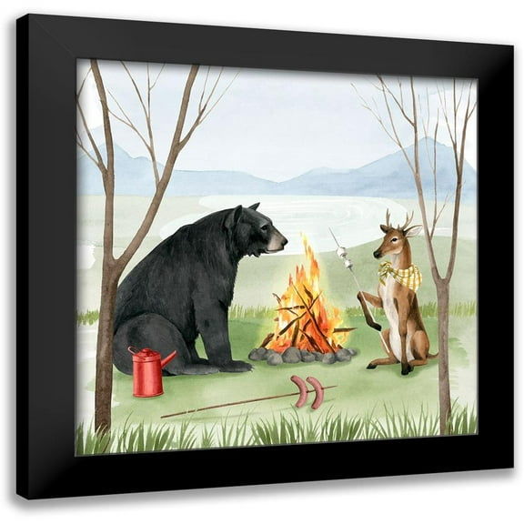 Popp, Grace 12x12 Black Modern Framed Museum Art Print Titled - Camp Crashers I