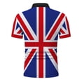 thumbnail image 3 of Men Summer Polo Shirts Short Sleeve Turndown Collar Union Jack Printed Tee Polo Shirts Top Blouse Male Regular Fit Breathable Blouses, 3 of 3