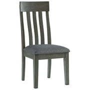 Signature Design by Ashley Hallanden Modern Slat Back Dining Room Chair, Set of 2, Gray