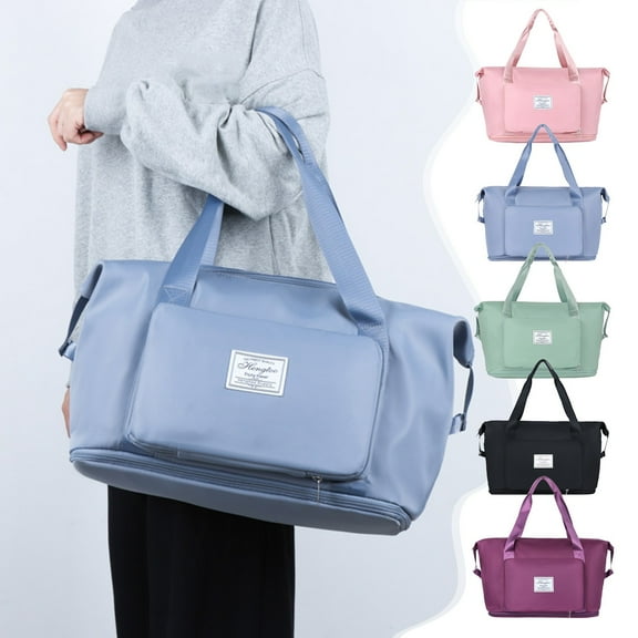 Travel Duffel Bag, Sports Tote Gym Bag, Shoulder Weekend Overnight Bag for Women