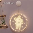thumbnail image 3 of Morttic Christmas Hanging Lights ,Santa Panel LED Fairy Light Battery Powered, Wall Window Ornaments for Home, Living Room, Restaurant, Showcase Decoration (Santa), 3 of 7