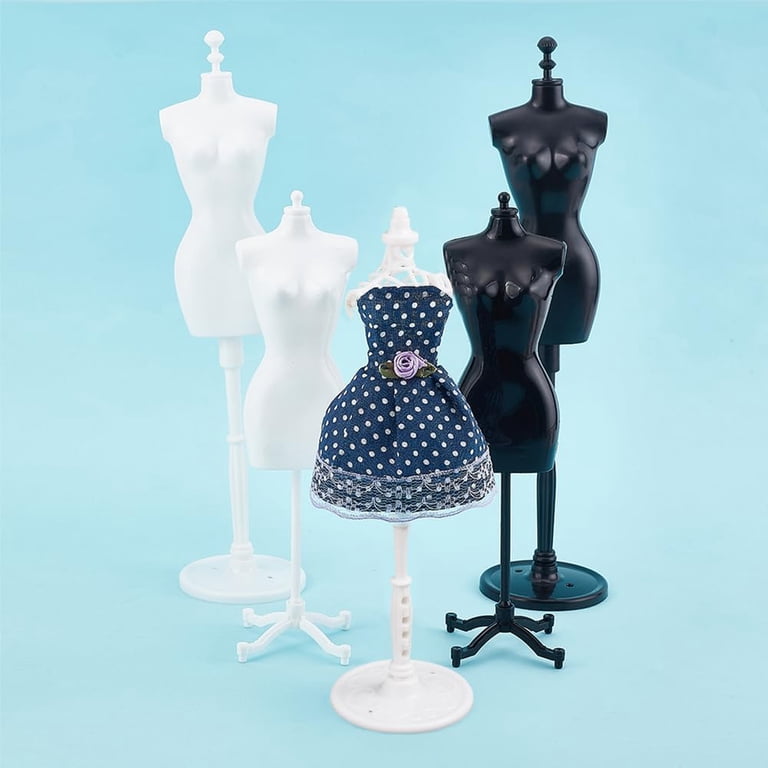 blue dresses on mannequins Navy Blue Polka Dot V Neck Crossover Top Empire Waist Swing Dress – Pretty  Kitty Fashion