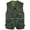Olive Green, variant on WREESH Fashion Vest Men'S Work Jacket Standing Collar Multiple Pockets Outdoor Photography and Sports Jacket Coat Black