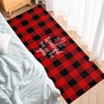 thumbnail image 2 of Kitchen Rugs and Mats Set of 1 Have Yourself a Little Chrismas Red and Black Plaid Kitchen Sink Mat,Non-Slip Area Runner Rug,Washable Floor Mat for Home Dining Room Office 15"x47", 2 of 6