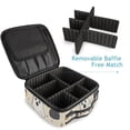 thumbnail image 4 of FORMRS Travel Makeup Bag Large Capacity Train Case Cosmetic Organizer with Adjustable Dividers, Halloween Black Pumpkins, 4 of 8