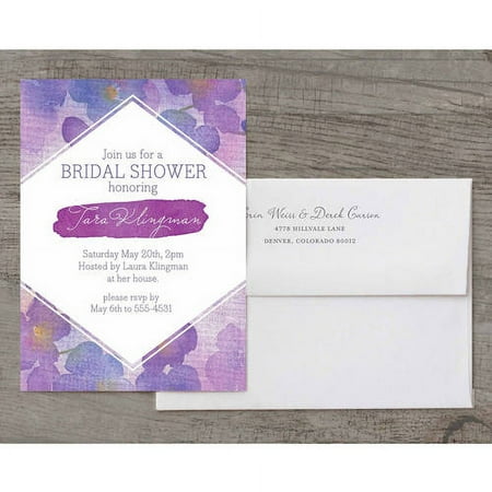 Floral Weave Deluxe Bridal Shower Invitation