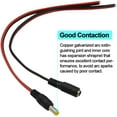 thumbnail image 4 of (Real 18AWG 43x2pcs Copper Strands) 10 Pairs DC Power Pigtail Cable Wire, 12V 5A Male & Female Connectors for CCTV Security Camera and Lighting Power Adapter (2.1mm x 5.5mm, Ultra Thick), 4 of 5