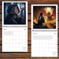 thumbnail image 4 of Weird Medieval Quest Cats Calendar 2025, Funny Cat Wall Hanging Monthly Calendar, 4 of 5