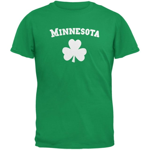 T-Shirt Adulte Vert Irlandais Trèfle du Minnesota - Fête de la Saint-Patrick