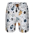 thumbnail image 3 of Logiee Cartoon Planets Print Mens Swim Trunks Quick Dry Board Shorts,Breathable Hawaii Beach Shorts Swimwear Bathing Suits-Medium, 3 of 6
