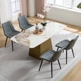thumbnail image 3 of Homefun Modern Dining Chairs Set of 4 Upholstered with Thick Cushions Metal Legs,for Kitchen Living room,Grey, 3 of 9