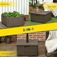 thumbnail image 4 of Outsunny 175lbs Heavy Duty Patio Umbrella Base 3-in-1 Umbrella Stand Brown, 4 of 10
