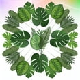thumbnail image 4 of MLINS Lifelike Artificial Tropical Plants for Decoration with Bright Green Cloth Leaves 90Pcs Size M, 4 of 8