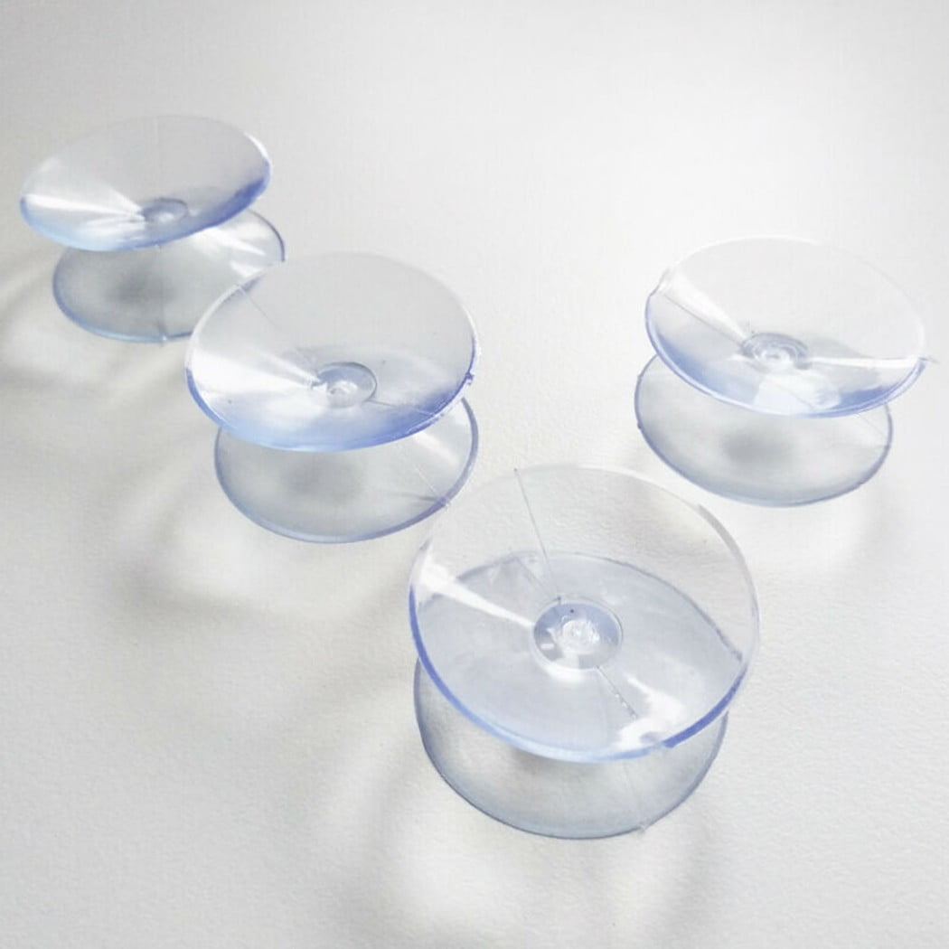 35mm Double Sided Suction Cups Clear Plastic Rubber Window Suckers Pads^ Details about   20 30 