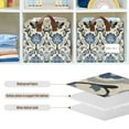 thumbnail image 4 of Yayeee Foldable Storage Basket for Shelves with Handles Set of 2 Waterproof Cloth Bins, Blue Floral, 4 of 7
