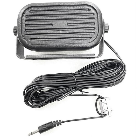 Pour Haut-Parleur Externe SP-35 Compatible avec Radio de Voiture IC-2730/ID-5100/ID-4100/IC-7100/IC-718/IC-2300H, 1 x Haut-Parleur Externe Compatible, Noir