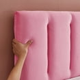 thumbnail image 5 of Taomika, Full Size Tufted Upholstered Platform Bed Frame with Adjustable Height Headboard-Pink, 5 of 7
