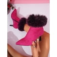 thumbnail image 5 of Women's Ankle Boots and Short Boots, with Fluffy plush decoration and Inner Zipper, Gift for Women, Vacation Travel Scenes, 5 of 7