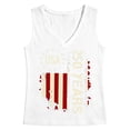 thumbnail image 4 of IDOCLOTHES 4th of July Tank Tops for Women 250th Anniversary USA Shirt America 250 Years V Neck Sleeveless Tops Patriotic Shirts for Women Tanks White, M, 4 of 5