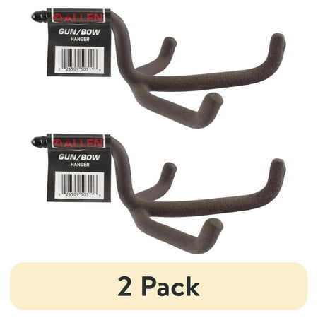 (2 pack) Allen Company Triple Screw-in Gear Hanger Hook for Guns Bows and Gear Brown Large Utility Hook