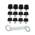 thumbnail image 4 of 12 piezas de clavos de repuesto para botas de fútbol, ​​clavos roscados antideslizantes Negro, 4 of 9