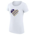 thumbnail image 2 of Women's G-III 4Her by Carl Banks White Baltimore Ravens Heart Graphic Fitted T-Shirt, 2 of 5