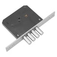 thumbnail image 2 of Cerradura de puerta con cuerpo de caja de pestillo redondo para puerta de entrada, cuerpo de pestillo interno con 5 llaves para puertas de madera y metal, 2 of 10