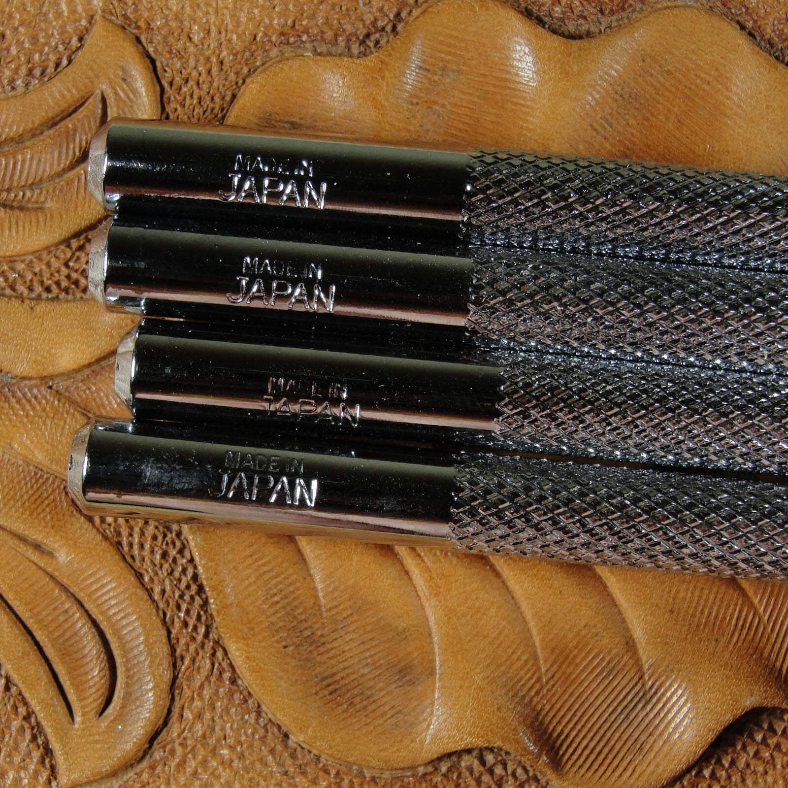 Checkered Beveler Leather Stamps, Set of 4 Stamping Tools