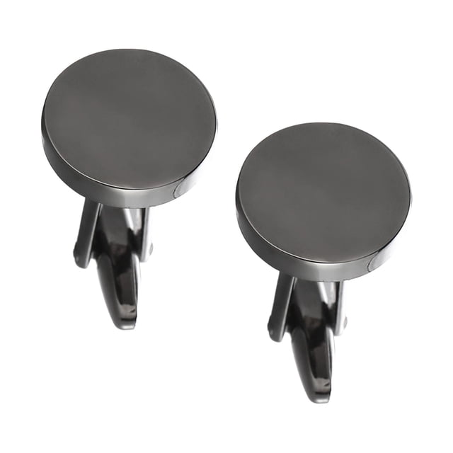 Gemelos para Hombre Gemelos Redondos Gemelos de Metal a La Moda Botones de Camisa Gemelos para Fiesta de Graduación Día de San Valentín Regalos para P Negro
