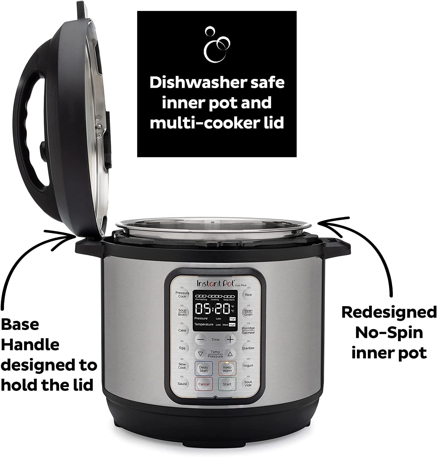 Instant Pot Duo 6-quart 9 IN 1 Multi-Use Pressure Cooker, V5 - Refurbished