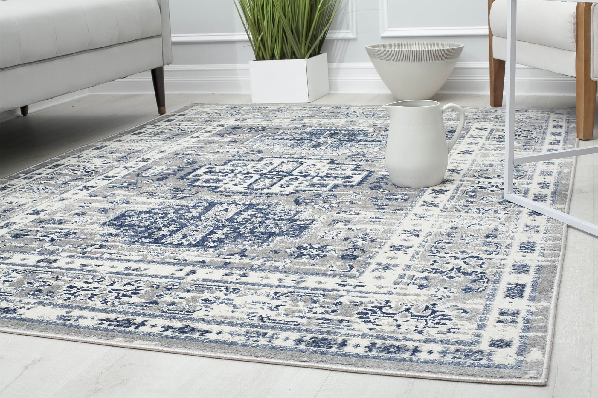 Rugs America Gallagher GL55F Inky Sundara Vintage Transitional Area Rug, 2'6"x8'