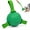 Green, variant on Dog Soccer Ball Interactive Toy with Short & Long Straps, Natural Rubber Tug of War Fetch Ball for Small Medium Large Dogs, Waterproof Floating Outdoor Pet Training Toy with Pump Needle