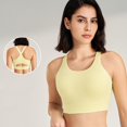 thumbnail image 4 of Women's Sports Bras Sports Fitness Bra Yoga Running Bra Dry Wicking Bra Bras for Women No Underwire Yellow S, 4 of 8