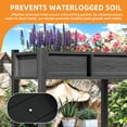 thumbnail image 3 of Craftian Weatherproof 2 Layers Planter Box with Wheels, HIPS 34"H Raised Garden Bed, Black, 3 of 8