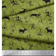 thumbnail image 2 of Soimoi polyester Crepe Fabric Reindeer,Tent & Human African Print Sewing Fabric Yard 52 Inch Wide, 2 of 3