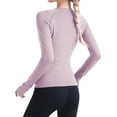 thumbnail image 6 of Coduop Women's Long Sleeve Yoga Tops Sports Running Shirt Breathable Athletic Slim Fit Top, 6 of 8