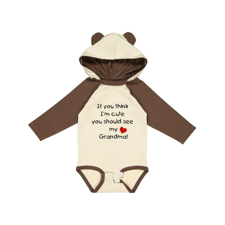 

Inktastic If You Think I m Cute You Should See My Grandma Boys or Girls Long Sleeve Baby Bodysuit