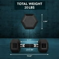thumbnail image 3 of Rubber Grip Encased Hex Dumbbells  Hand Weights With -Slip Pair, 3 of 7