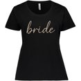 thumbnail image 3 of Inktastic Elegant Bride Script Minimalist Typography Women's Plus Size T-Shirt, 3 of 5