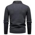 thumbnail image 4 of qelini Fall Sweater for Men Crewneck Pullover Knitted Sweaters Solid Long Sleeve Tops Dressy Warm Blouses, 4 of 4