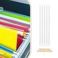 thumbnail image 3 of COMPUKAS 10-Pack White Iron Hanging Bars for Office Desk Organization and Storage Solutions, 3 of 8