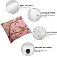 thumbnail image 4 of Nawypu Encasa Botanical Spring Throw Pillow Covers | Floral Print Dusty Pink Birds  | No Insert | Double Sided Pattern Vintage Look | Spring Outdoor Digital Print Pillowcases White, 4 of 6