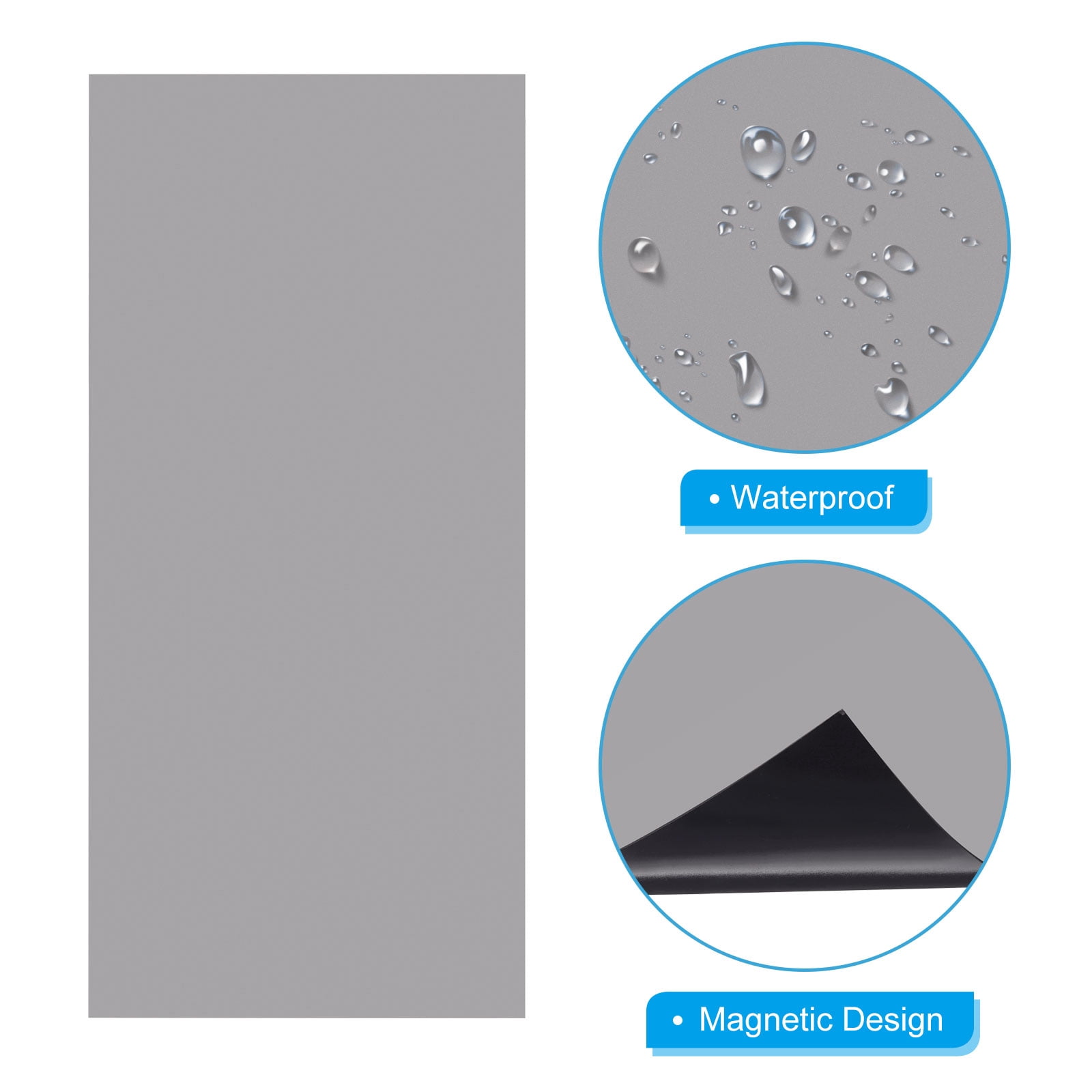 Uxcell 19.7"x9.8" Magnetic Vent Cover Floor Wall Air Registers Cover Vent Blocker for Home RV HVAC Silver Gray