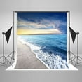 thumbnail image 1 of YUSDECOR Fond de Photographie du Bord de Mer 5x7ft Lever de Soleil avec Clous, 1 of 3