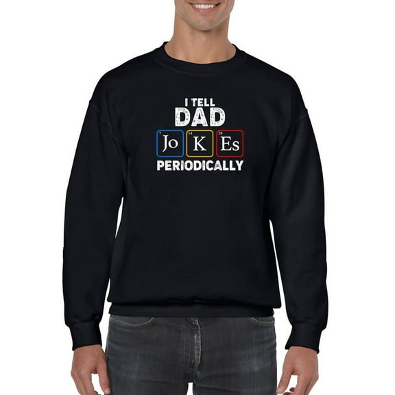 Dad Jokes Design Sweatshirt Men -GoatDeals Designs, Male x-Large